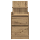 Bedside Cabinet with 2 Drawers Artisan Oak 38x34x80 cm 861371