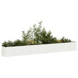 Planter White 360x40x40 cm Cold-rolled Steel 860697