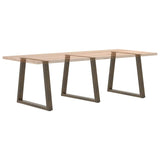 Dining Table Legs V-Shape 3 pcs Natural Steel 80x cm Steel 4012591