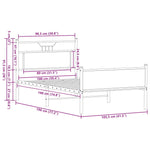 Bed Frame without Mattress Sonoma Oak 100x190 cm Engineered Wood 4106974