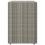 Garden Storage Cabinet Grey 100x55.5x80 cm Poly Rattan 319869