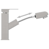 Bathroom Basin Faucet with Pull-out Function Silver 157x172 mm 149079