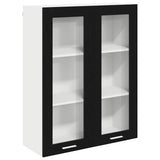 Hanging Cabinet Black Oak 80 x 31 x 100 cm Engineered Wood 884395