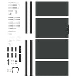 Garden Gate with Lock Black 105 x 205 cm Powder-Coated Steel 42015908