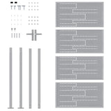 Garden Gate 85 x 174 cm Stainless Steel Silver Lockable 3402584