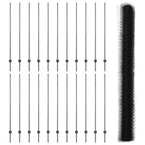 Welded Wire Fence 50 x 1.6 m PVC-Coated Steel Grey Mesh 3336912