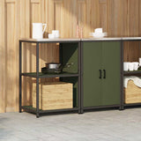 Kitchen Storage Set HATTEM 2 pcs Olive Green Cold-rolled Steel 3392690