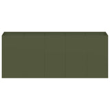 ZNTS Planter Olive Green 200x40x80 cm Cold-rolled Steel 860727