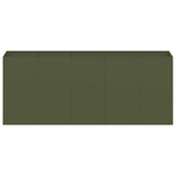 Planter Olive Green 200x40x80 cm Cold-rolled Steel 860727