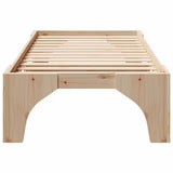 Bed Frame Brown 75 x 190 cm Solid Pine Wood 873013