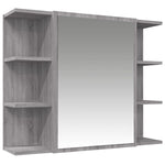 ZNTS 3 Piece Bathroom Cabinet Set Grey Sonoma Engineered Wood 3187610
