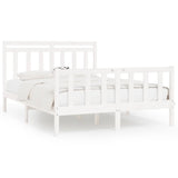 Bed Frame without Mattress White Solid Wood Pine 160x200 cm 3107039