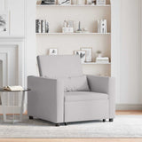Pull out Sofa Bed Single Cloud grey 90 x 165 x 87 cm Fabric 42002694