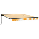 Retractable Awning Yellow and White 300 x 250 cm 3329928