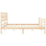 Bed Frame without Mattress 200x200 cm Solid Wood 3194461