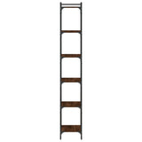 Bookcase 6-Tier Brown Oak 40x30x188 cm Engineered Wood 837646