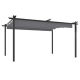 Garden Gazebo with Retractable Roof 4x3 m Anthracite 318538