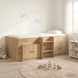 Loft Bed Frame with Cabinet 3 pcs Artisan Oak Engineered Wood 3423397