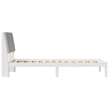 Bed frame White and light grey 90 x 200 cm Solid pine wood 878778