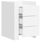 Bedside Cabinet White 45x50x65 cm Engineered Wood 848304