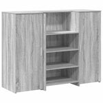 Reception Desk Grey Sonoma 135x50x103.5 cm Engineered Wood 3324192