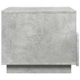 ZNTS Coffee Table with LED Lights Concrete Grey 50x49x40 cm 839829