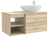 Bathroom Furniture Set 2 pcs Sonoma Oak Engineered Wood 3403914