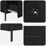 Highboard Corona Black Oak 69.5 x 31 x 115 cm Engineered Wood 882534