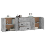 Sideboards 3 pcs Concrete Grey Engineered Wood 3185403