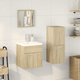3 Piece Bathroom Furniture Set Sonoma Oak Engineered Wood 3324995