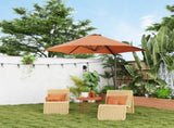 2.5M Garden Cantilever Parasol, Offset Roma Patio Umbrella Hanging Sun Shade Canopy Shelter with T3398P315973