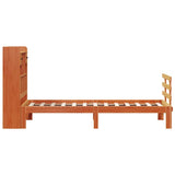 Bookcase Bed without Mattress Wax Brown 100x200cm Solid Wood Pine 3322812