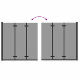 Shower Enclosure Black 130 x 138 cm ESG Glass and Aluminium 42018550