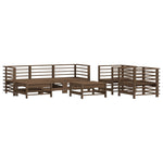 ZNTS 7 Piece Garden Lounge Set Honey Brown Solid Wood Pine 3186266