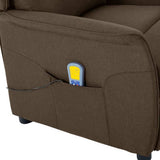 Massage Chair with Cushion Brown 93.5 x 67.5 x 101.5 cm Fabric 348353