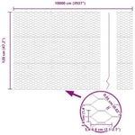 Hexagon Fence Silver 1.2 x 100 m Galvanised steel 42005759
