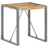 Dining Table 70x70x75 cm Solid Rough Mango Wood 321599