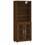 Highboard Brown Oak 69.5x34x180 cm Engineered Wood 3189300
