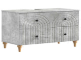 Bathroom Sink Cabinet ALKMAAR Concrete Grey 82 x 41x 59 cm 896138