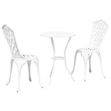 Garden Bistro Set 3 pcs White Aluminium 42002392
