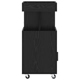Bar Cart Black Oak 50 x 41 x 89 cm Engineered Wood 8015682