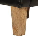 Tub Chair Grey Real Leather 359641