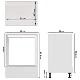 Oven Cabinet Lyon White 60x46x81.5 cm Engineered Wood 802497