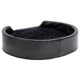 Dog Bed Black 79x70x19 cm Plush and Faux Leather 171262