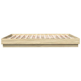 Bed Frame with LED without Mattress Sonoma Oak 180x200 cm Super King 3209774