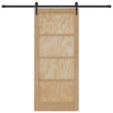 Sliding Door ORKDAL Brown 86 x 198.5 cm Solid Pine Wood 3333818