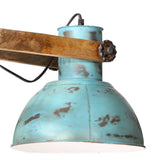 Hanging Lamp 25 W Distressed Blue 85x28x109 cm E27 371838