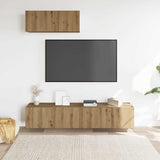 ZNTS 3 Piece TV Cabinet Set Wall-mounted Artisan Oak Engineered Wood 3329004