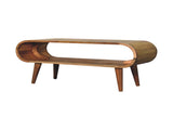 Solid Wood Amaya Nordic Style Oak-ish Coffee Table, Open Slot B2743P402954