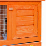 Outdoor Rabbit Hutch Small Animal House Pet Cage 1 Door Wood 170158